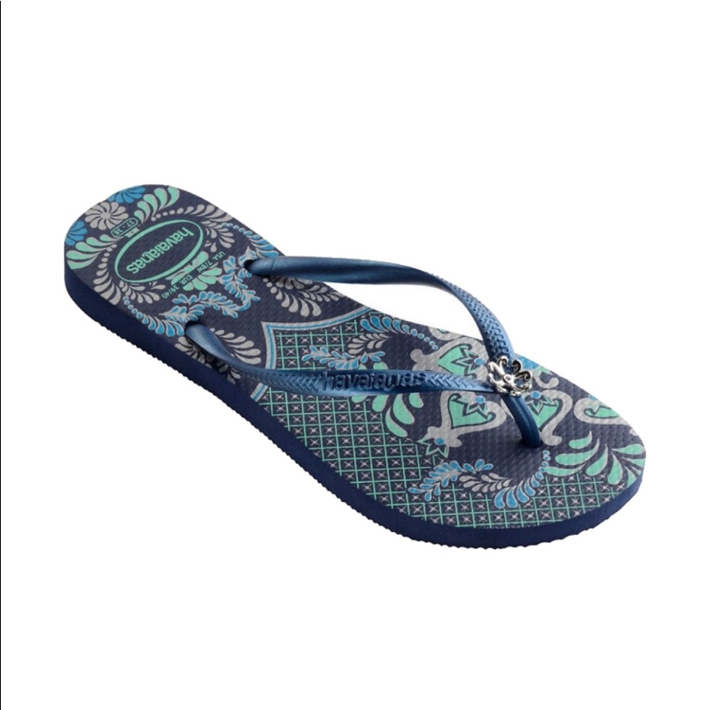 Like New Havaianas Blue Flip Flops Size 6